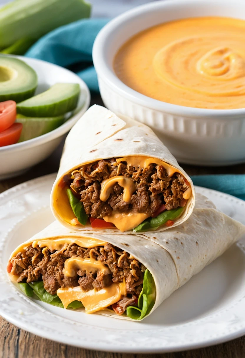 Irresistible Nacho Cheese Beef Wraps