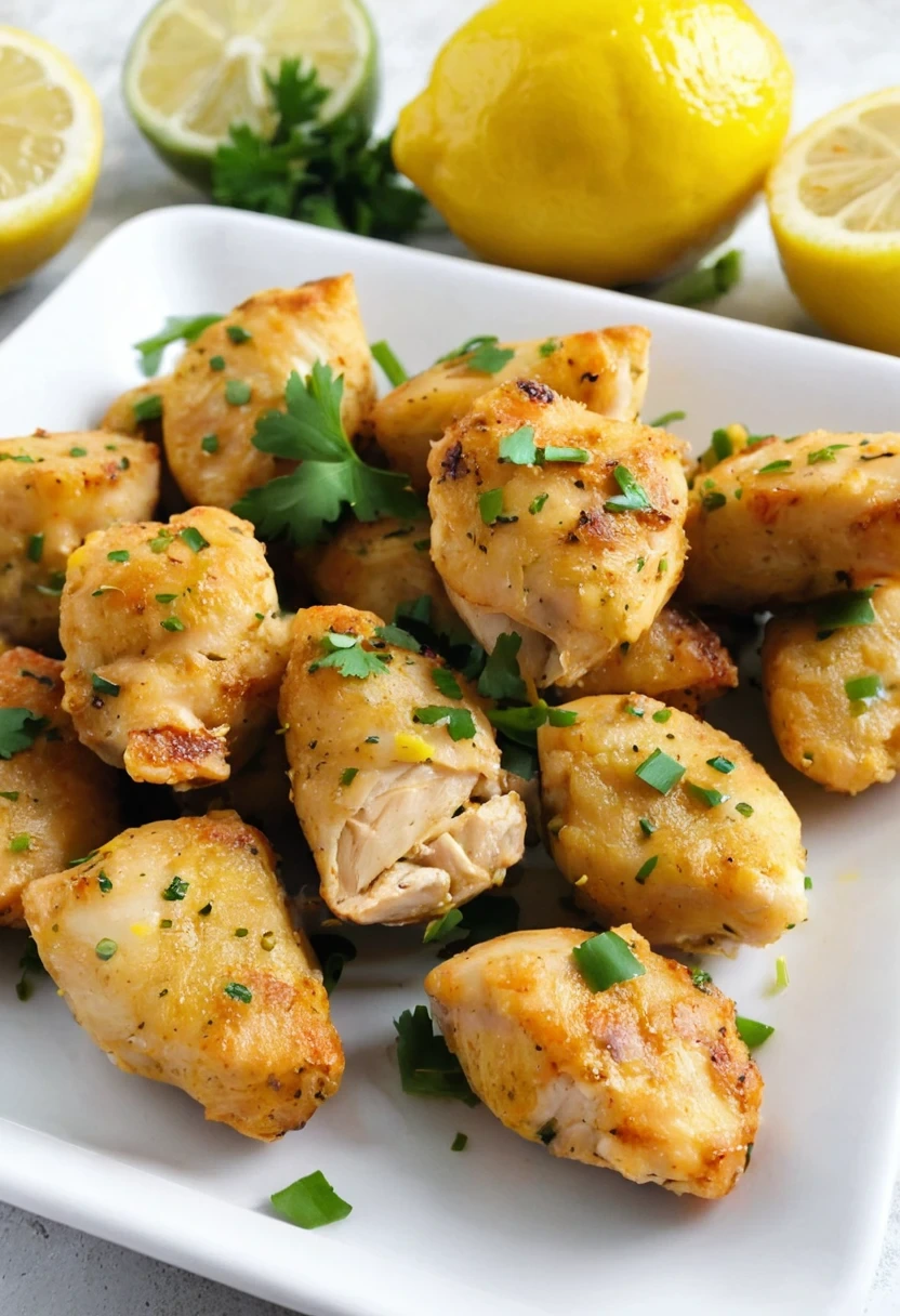 Zesty Lemon Garlic Chicken Bites